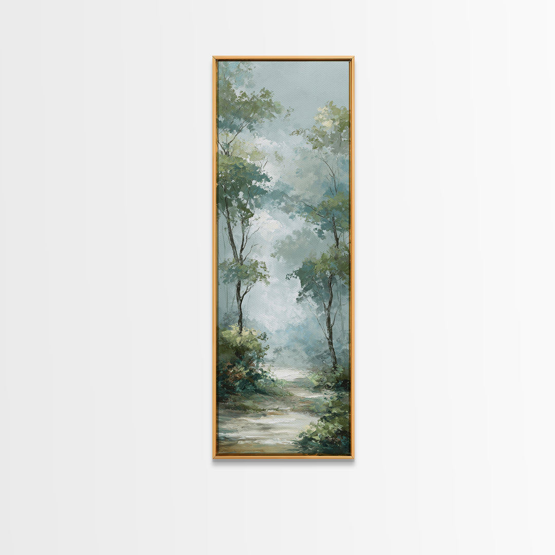 Misty Forest Path Canvas Print, Waiting Room Art, Wall Decor, Waiting Room Decor, Fine Art, Calm, Minimalist Wall Art, WRA-1x3-23