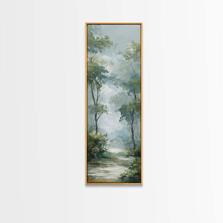 Misty Forest Path Canvas Print, Waiting Room Art, Wall Decor, Waiting Room Decor, Fine Art, Calm, Minimalist Wall Art, WRA-1x3-23