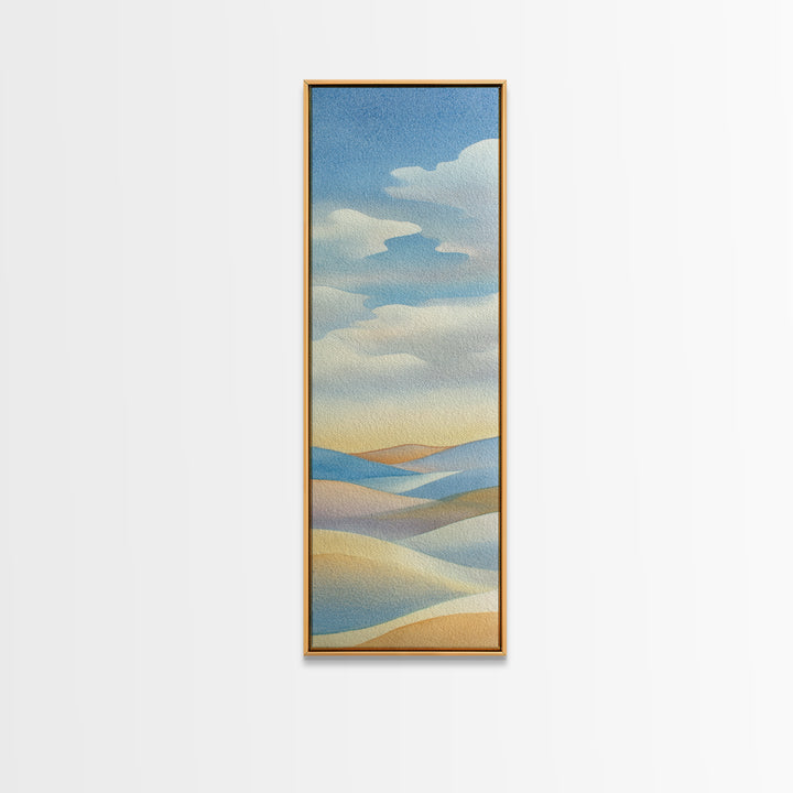 Warm Desert Sunrise Canvas Print, Waiting Room Art, Wall Decor, Waiting Room Decor, Fine Art, Calm, Minimalist Wall Art, WRA-1x3-25