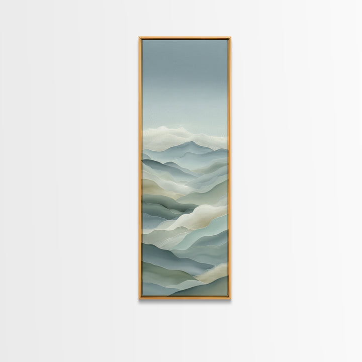 Simple Mountain Layers Canvas Print, Waiting Room Art, Dog Wall Art, Waiting Room Decor, Calm, Boho Decor, Luxury Decor, WRA-1x3-26