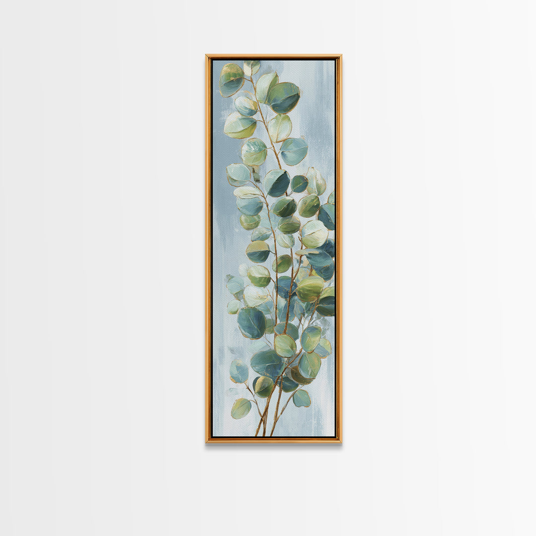 Clean Eucalyptus Leaf Study Framed Canvas Print, Waiting Room Art, Modern Decor, Waiting Room Decor, Fine Art, Calm, Home Decor, WRA-1x3-29
