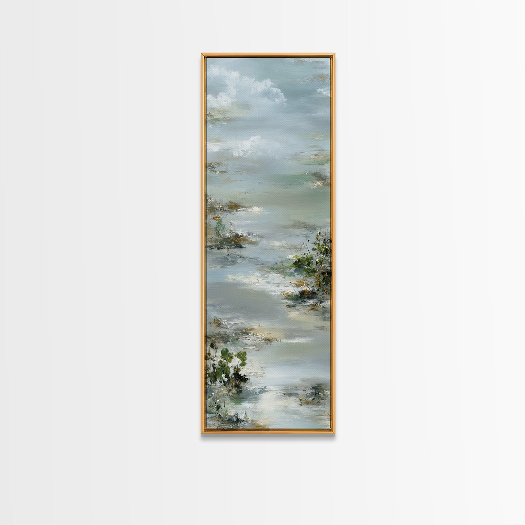 Soft Lavender Botanical Still Life Canvas Print, Waiting Room Art, Textured Painting, Waiting Room Decor, Watercolor Art, Calm, WRA-1x3-32
