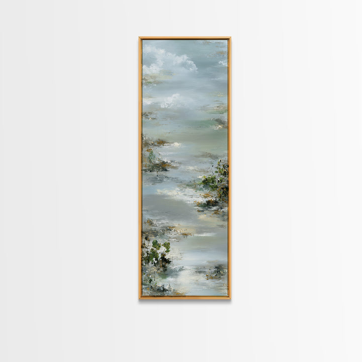 Soft Lavender Botanical Still Life Canvas Print, Waiting Room Art, Textured Painting, Waiting Room Decor, Watercolor Art, Calm, WRA-1x3-32