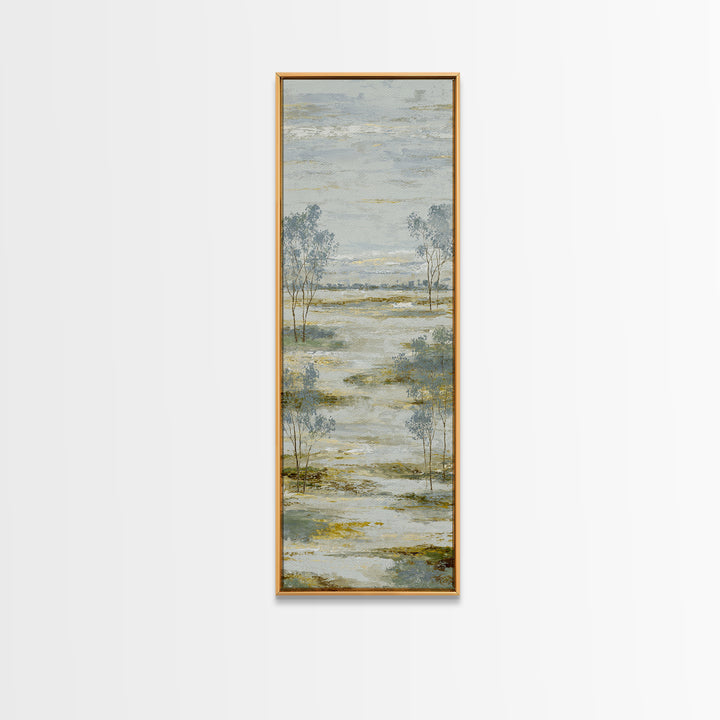 Open Field with Distant Tree Canvas Print, Waiting Room Art, Wall Art, Waiting Room Decor, Fine Art, Calm, Floral Wall Art, WRA-1x3-35