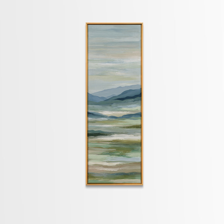 Calming Landscape with Open Sky and Gentle Canvas Print, Waiting Room Art, Statement Artwork, Waiting Room Decor, Oil Painting, WRA-1x3-37