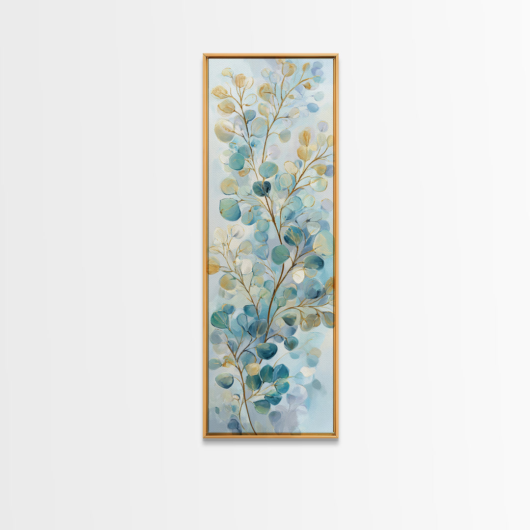 Neutral Botanical Branch Canvas Print, Waiting Room Art, Abstract Art, Waiting Room Decor, Oil Painting, Calm, Landscape, WRA-1x3-39