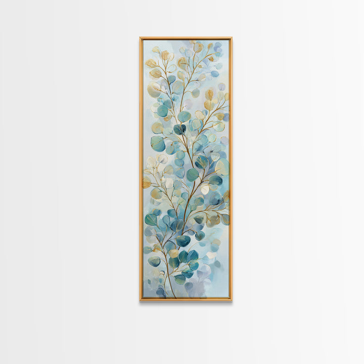 Neutral Botanical Branch Canvas Print, Waiting Room Art, Abstract Art, Waiting Room Decor, Oil Painting, Calm, Landscape, WRA-1x3-39