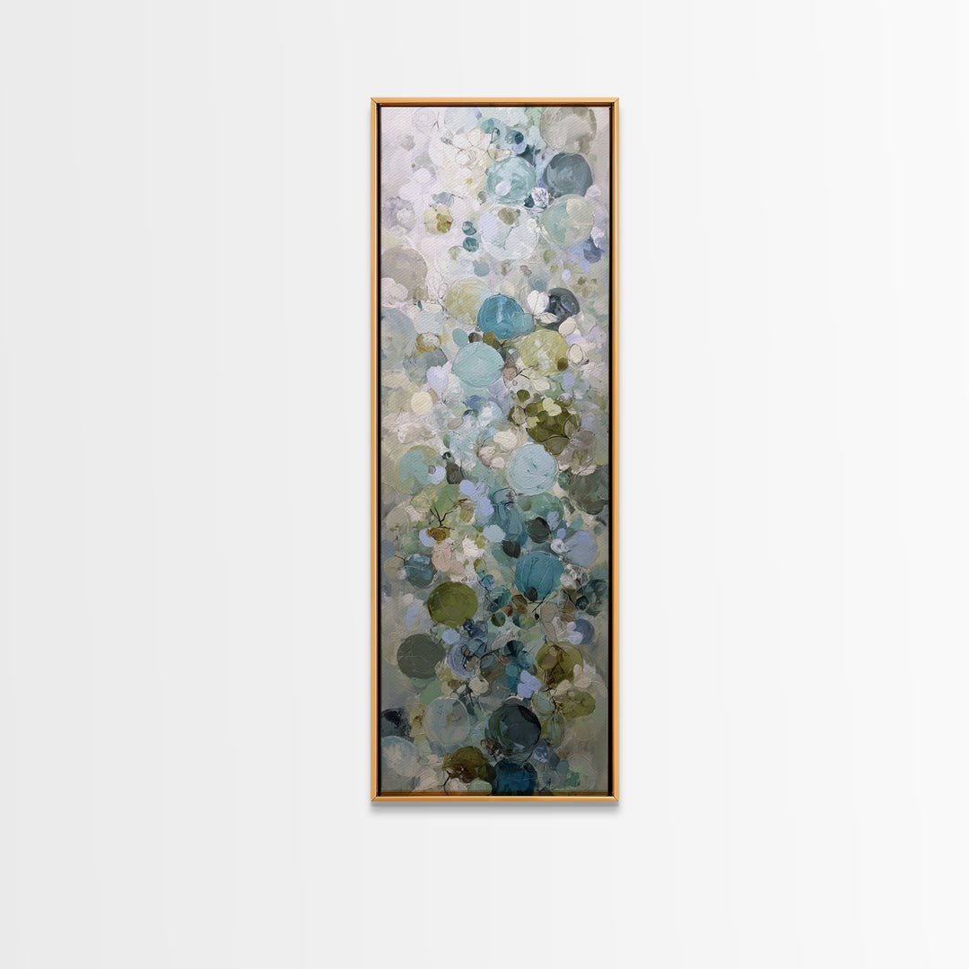 Abstract Circles Suggesting Calm Movement Framed Canvas Print, Waiting Room Art, Dental Art, Waiting Room Decor, Abstract Art, WRA-1x3-46