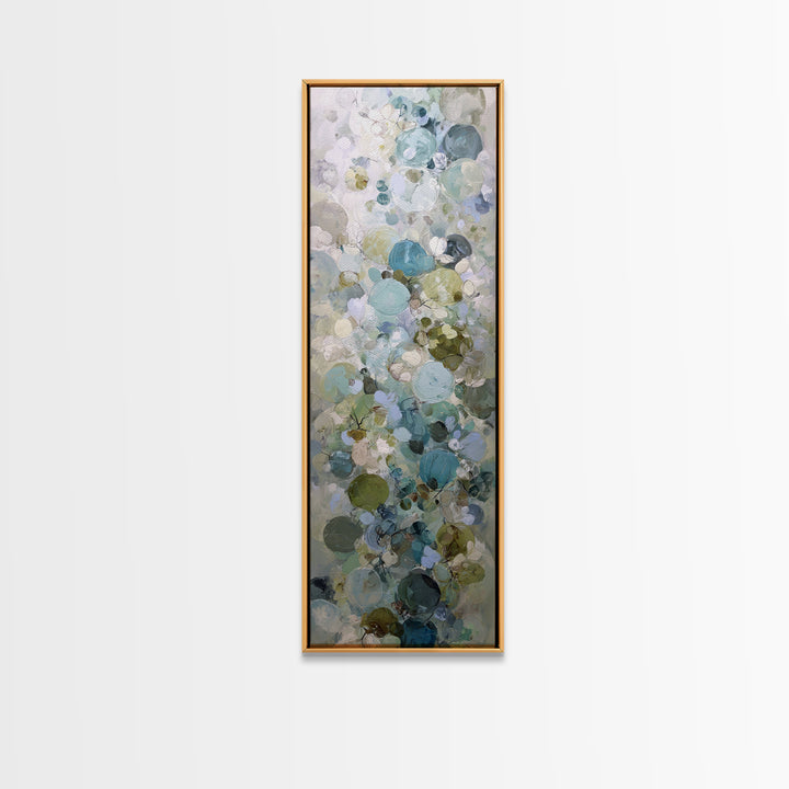 Abstract Circles Suggesting Calm Movement Framed Canvas Print, Waiting Room Art, Dental Art, Waiting Room Decor, Abstract Art, WRA-1x3-46