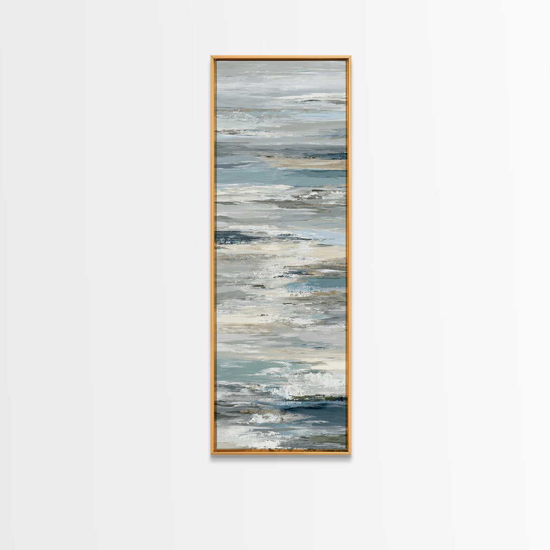 Simple Mountain Layers Framed Canvas Print, Waiting Room Art, Fine Art, Waiting Room Decor, Calm, Minimalist Decor, WRA-1x3-50