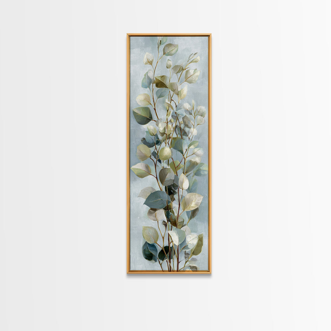 Clean Eucalyptus Leaf Study Framed Canvas Print, Waiting Room Art, Modern Decor, Waiting Room Decor, Fine Art, Calm, Home Decor, WRA-1x3-53