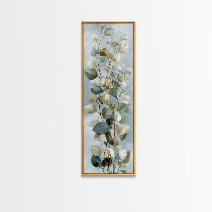 Clean Eucalyptus Leaf Study Framed Canvas Print, Waiting Room Art, Modern Decor, Waiting Room Decor, Fine Art, Calm, Home Decor, WRA-1x3-53