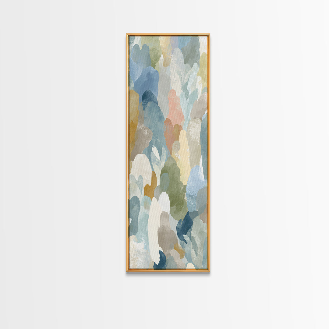 Pastel Rainbow Shapes for Pediatric Spaces Canvas Print, Waiting Room Art, Office Art, Waiting Room Decor, Abstract Art, Calm, WRA-1x3-6