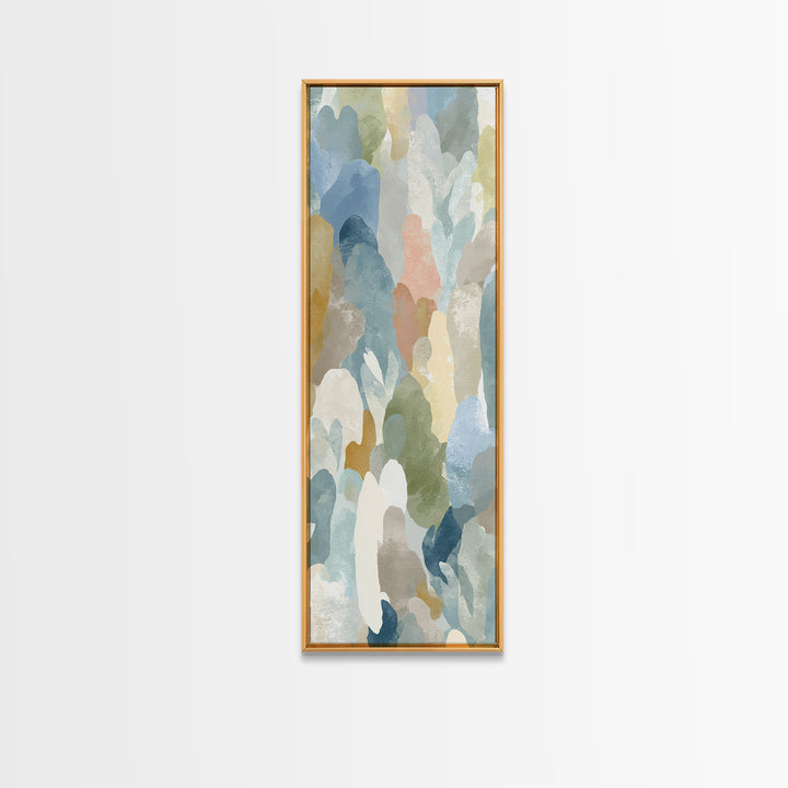 Pastel Rainbow Shapes for Pediatric Spaces Canvas Print, Waiting Room Art, Office Art, Waiting Room Decor, Abstract Art, Calm, WRA-1x3-6