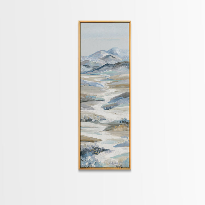 Soft Abstract Waves Framed Canvas Print, Waiting Room Art, Neutral Decor, Waiting Room Decor, Fine Art, Calm, Wall Art, WRA-1x3-62