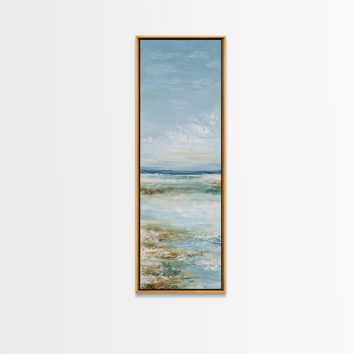 Peaceful Lake Reflection at Dawn Framed Canvas Print, Waiting Room Art, Office Wall Art, Waiting Room Decor, Fine Art, Calm, WRA-1x3-64