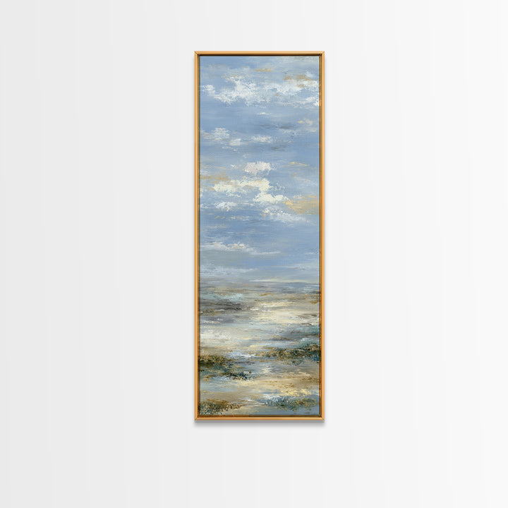 Large Cloudscape with Hopeful Light Framed Canvas Print, Waiting Room Art, Floral Wall Art, Waiting Room Decor, Oil Painting, WRA-1x3-76