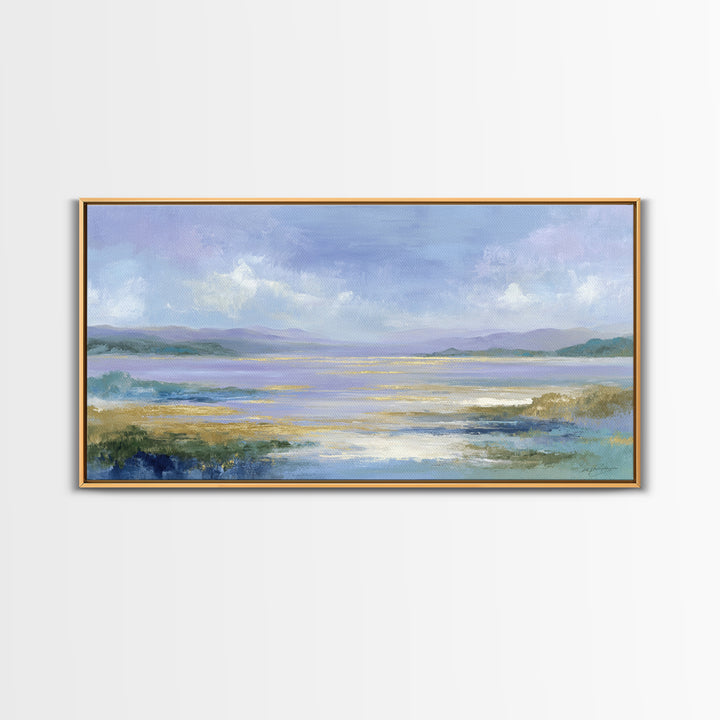 Soft Lavender Botanical Still Life Framed Canvas Print, Waiting Room Art, Fine Art Print, Waiting Room Decor, Watercolor Art, WRA-2x1-16