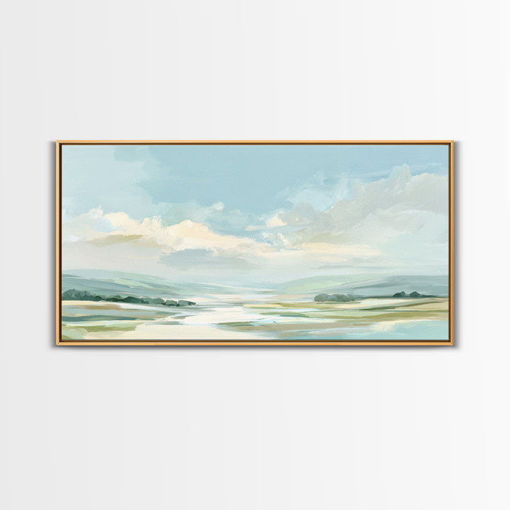 Calming Landscape with Open Sky and Gentle Canvas Print, Waiting Room Art, Wall Art, Waiting Room Decor, Fine Art, Calm, WRA-2x1-21