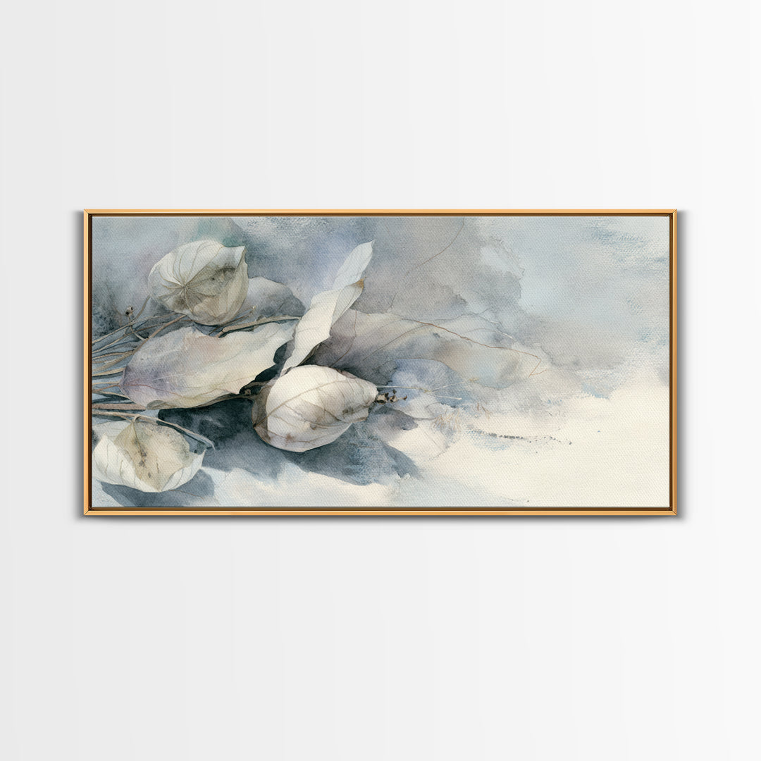 Soft Lavender Botanical Still Life Framed Canvas Print, Waiting Room Art, Home Decor, Waiting Room Decor, Fine Art, Calm, WRA-2x1-40