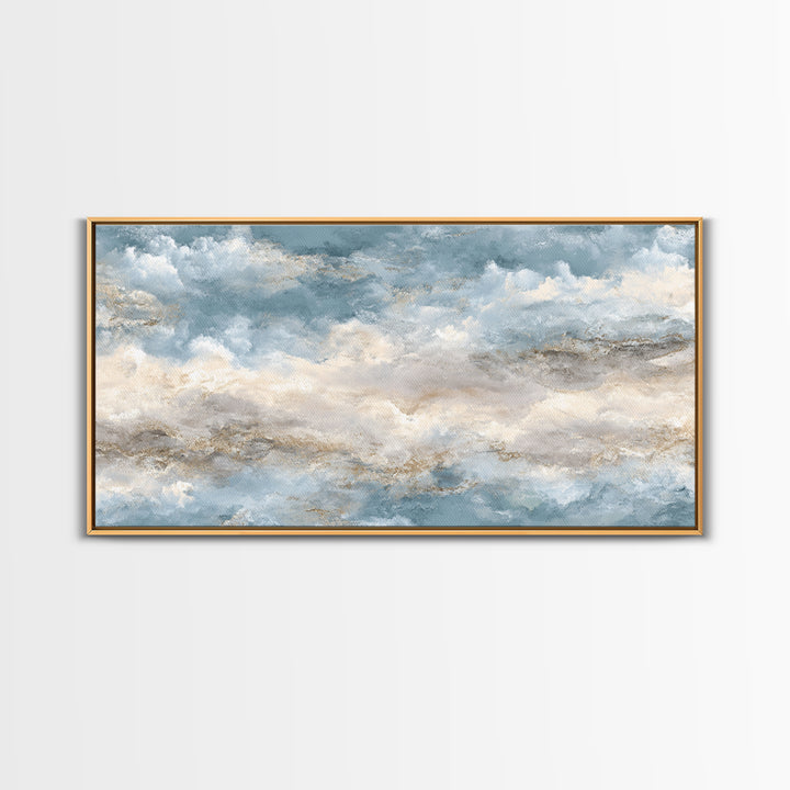 Light Marble Texture Abstract Canvas Print, Waiting Room Art, Textured Painting, Waiting Room Decor, Calm, Printable Art, WRA-2x1-44