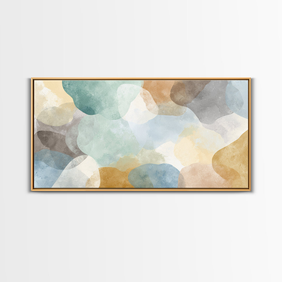 Pastel Rainbow Shapes for Pediatric Spaces Canvas Print, Waiting Room Art, Room Decor, Waiting Room Decor, Abstract Art, Calm, WRA-2x1-62