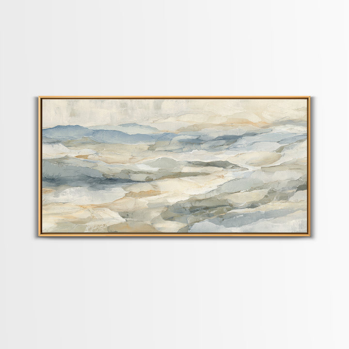 Light Marble Texture Abstract Canvas Print, Waiting Room Art, Bedroom Decor, Waiting Room Decor, Abstract Art, Calm, WRA-2x1-68