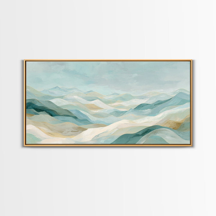 Soft Abstract Waves Canvas Print, Waiting Room Art, Wall Decor, Waiting Room Decor, Fine Art, Calm, Minimalist Wall Art, WRA-2x1-70