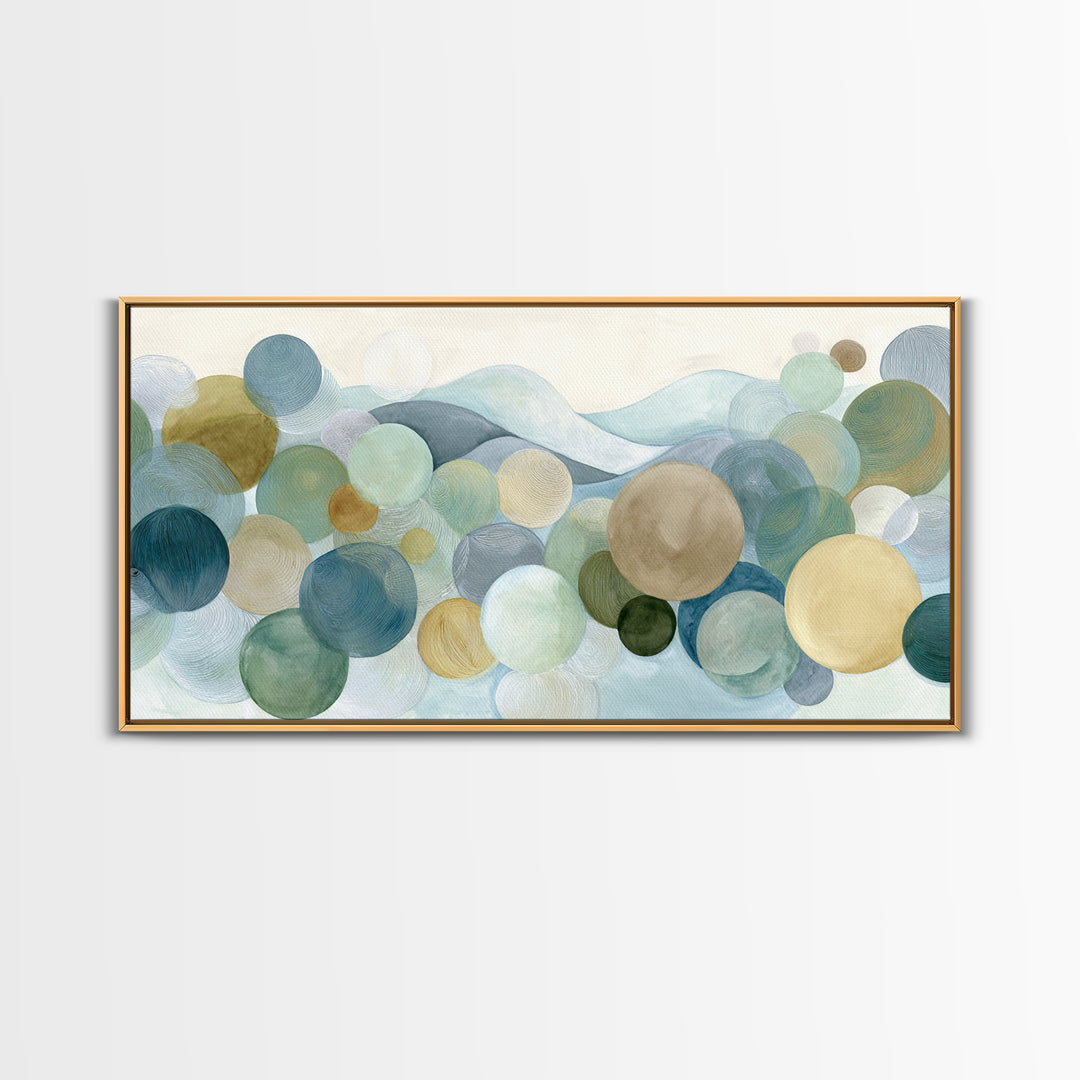Abstract Circles Suggesting Calm Movement Canvas Print, Waiting Room Art, Waiting Room Decor, Abstract Art, Calm, WRA-2x1-78