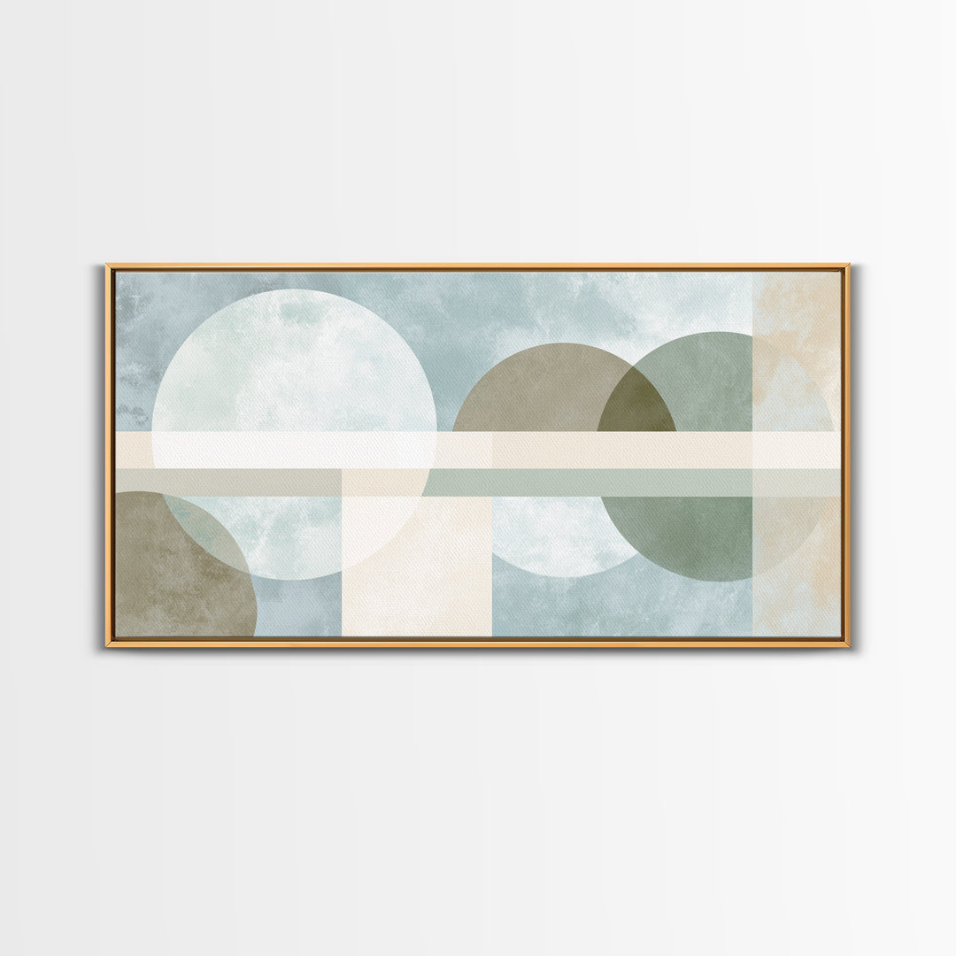 Minimal Geometric Composition Framed Canvas Print, Waiting Room Art, Floral Wall Art, Waiting Room Decor, Abstract Art, Calm, WRA-2x1-97