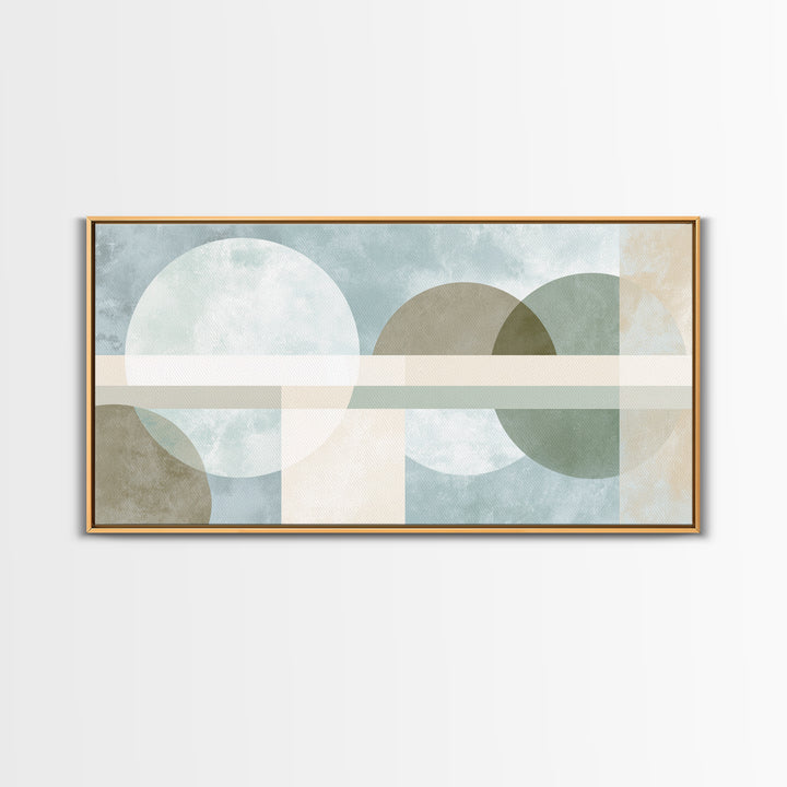 Minimal Geometric Composition Framed Canvas Print, Waiting Room Art, Floral Wall Art, Waiting Room Decor, Abstract Art, Calm, WRA-2x1-97