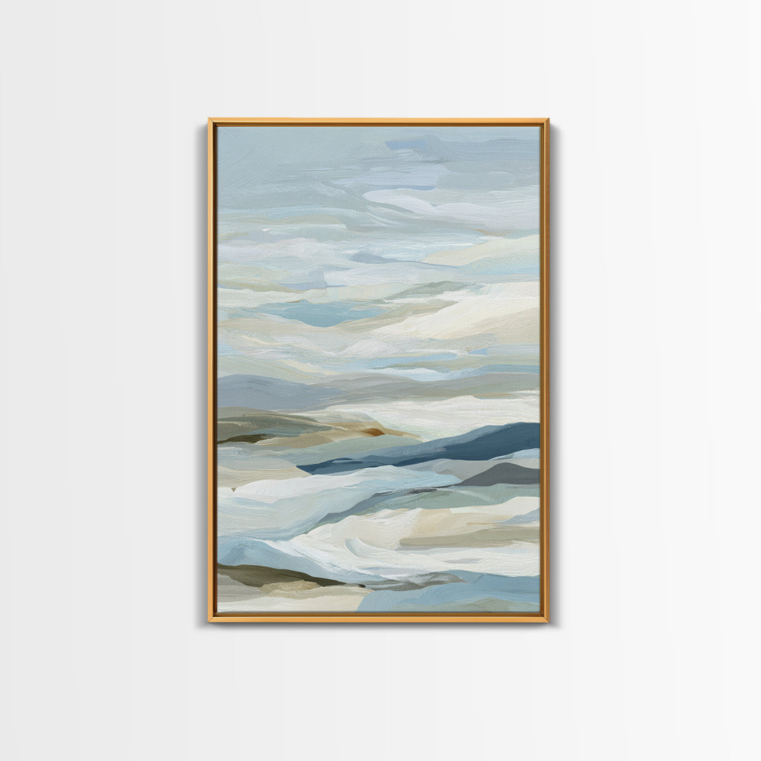 Soft Abstract Waves Canvas Print, Waiting Room Art, Luxury Decor, Waiting Room Decor, Abstract Art, Calm, Original Art, WRA-2x3-10