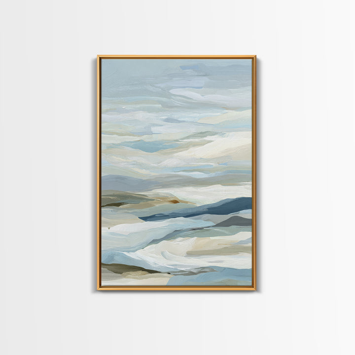 Soft Abstract Waves Canvas Print, Waiting Room Art, Luxury Decor, Waiting Room Decor, Abstract Art, Calm, Original Art, WRA-2x3-10