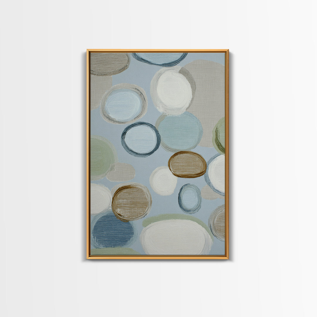 Abstract Circles Suggesting Calm Movement Framed Canvas Print, Waiting Room Art, Room Decor, Waiting Room Decor, Abstract Art, WRA-2x3-18
