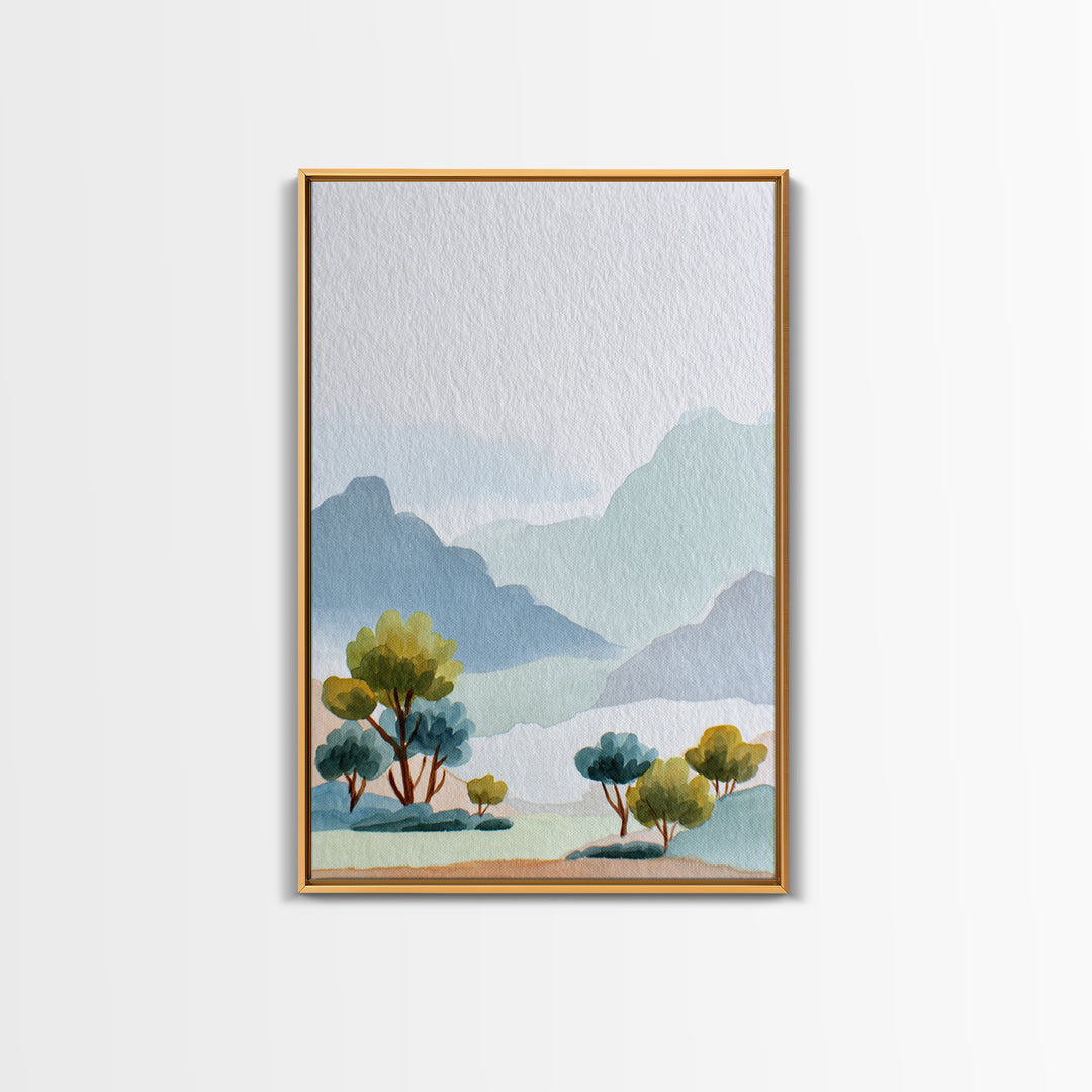 Warm Desert Sunrise Framed Canvas Print, Waiting Room Art, Contemporary Art, Waiting Room Decor, Calm, Living Room Wall Art, WRA-2x3-21