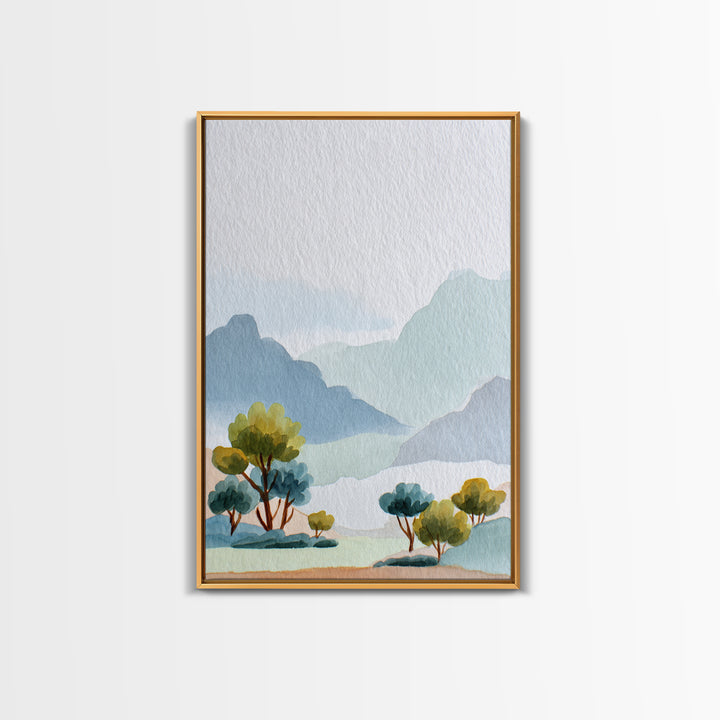 Warm Desert Sunrise Framed Canvas Print, Waiting Room Art, Contemporary Art, Waiting Room Decor, Calm, Living Room Wall Art, WRA-2x3-21