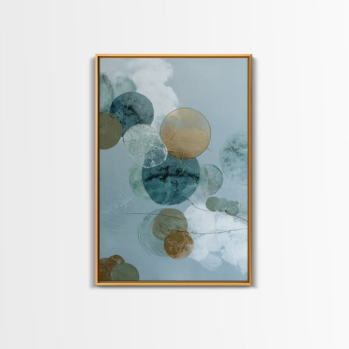 Abstract Circles Suggesting Calm Movement Framed Canvas Print, Waiting Room Art, Room Decor, Waiting Room Decor, Abstract Art, WRA-2x3-42