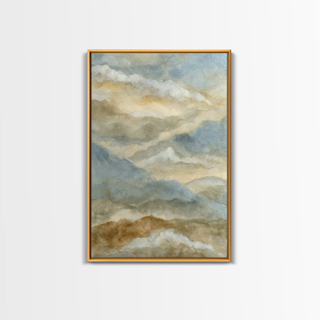Warm Desert Sunrise Canvas Print, Waiting Room Art, Office Decor, Waiting Room Decor, Oil Painting, Calm, Gallery Wall Art, WRA-2x3-45