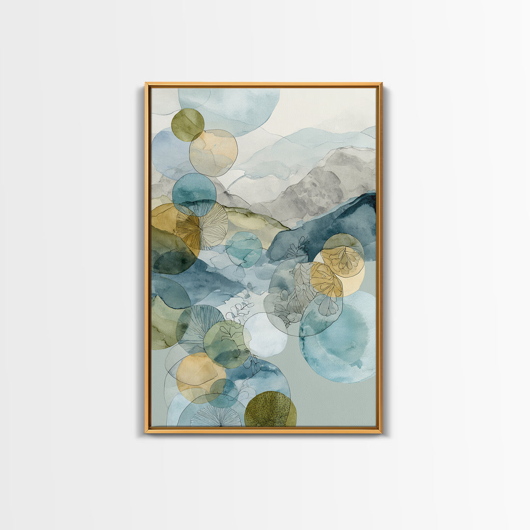 Abstract Circles Suggesting Calm Movement Canvas Print, Waiting Room Art, Home Decor, Waiting Room Decor, Fine Art, Calm, WRA-2x3-66