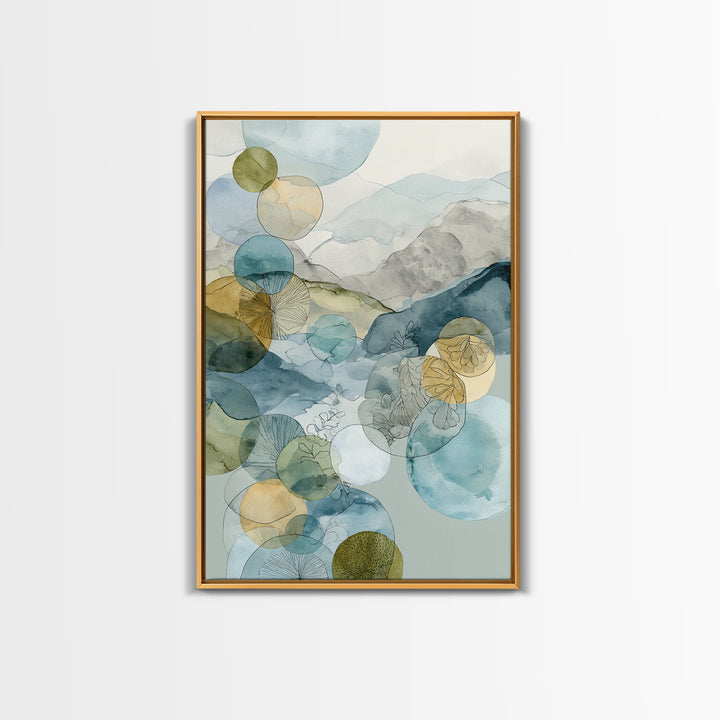 Abstract Circles Suggesting Calm Movement Canvas Print, Waiting Room Art, Home Decor, Waiting Room Decor, Fine Art, Calm, WRA-2x3-66