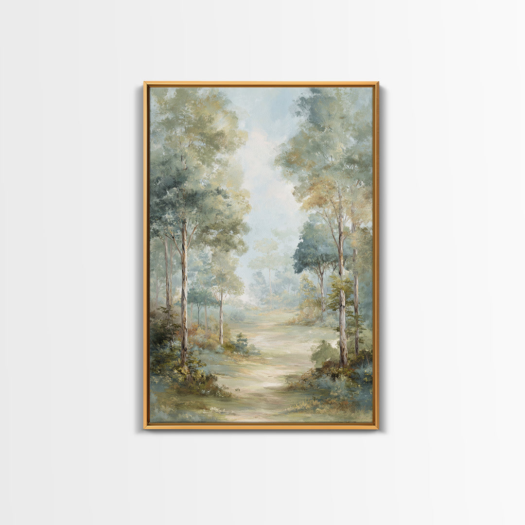 Misty Forest Path Canvas Print, Waiting Room Art, Office Decor, Waiting Room Decor, Fine Art, Calm, Gallery Wall Art, WRA-2x3-67