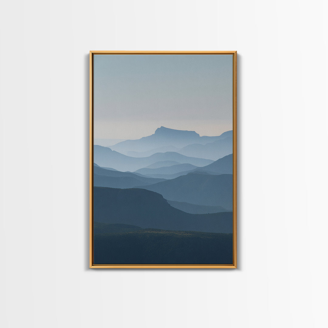 Simple Mountain Layers Canvas Print, Waiting Room Art, Art, Waiting Room Decor, Oil Painting, Calm, Bauhaus Print, WRA-2x3-70