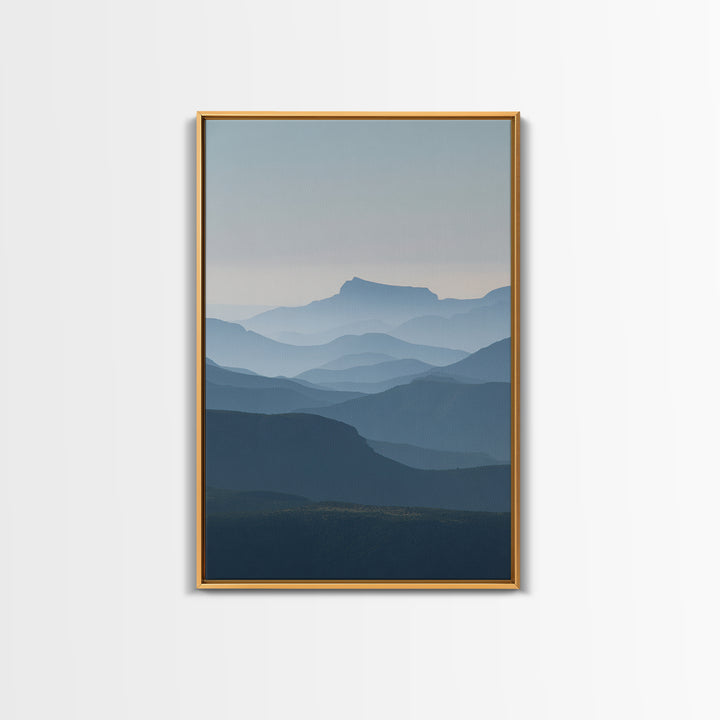 Simple Mountain Layers Canvas Print, Waiting Room Art, Art, Waiting Room Decor, Oil Painting, Calm, Bauhaus Print, WRA-2x3-70