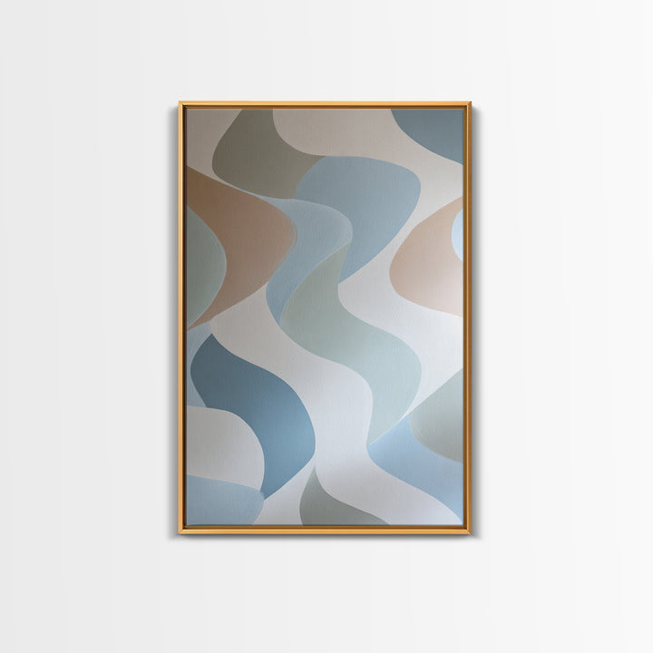 Pastel Rainbow Shapes for Pediatric Spaces Framed Canvas Print, Waiting Room Art, Waiting Room Decor, Abstract Art, Calm, WRA-2x3-74