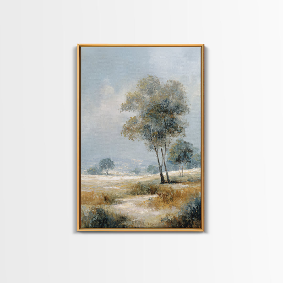 Open Field with Distant Tree Canvas Print, Waiting Room Art, Art, Waiting Room Decor, Calm, Bauhaus Print, Minimalist Wall Art, WRA-2x3-79