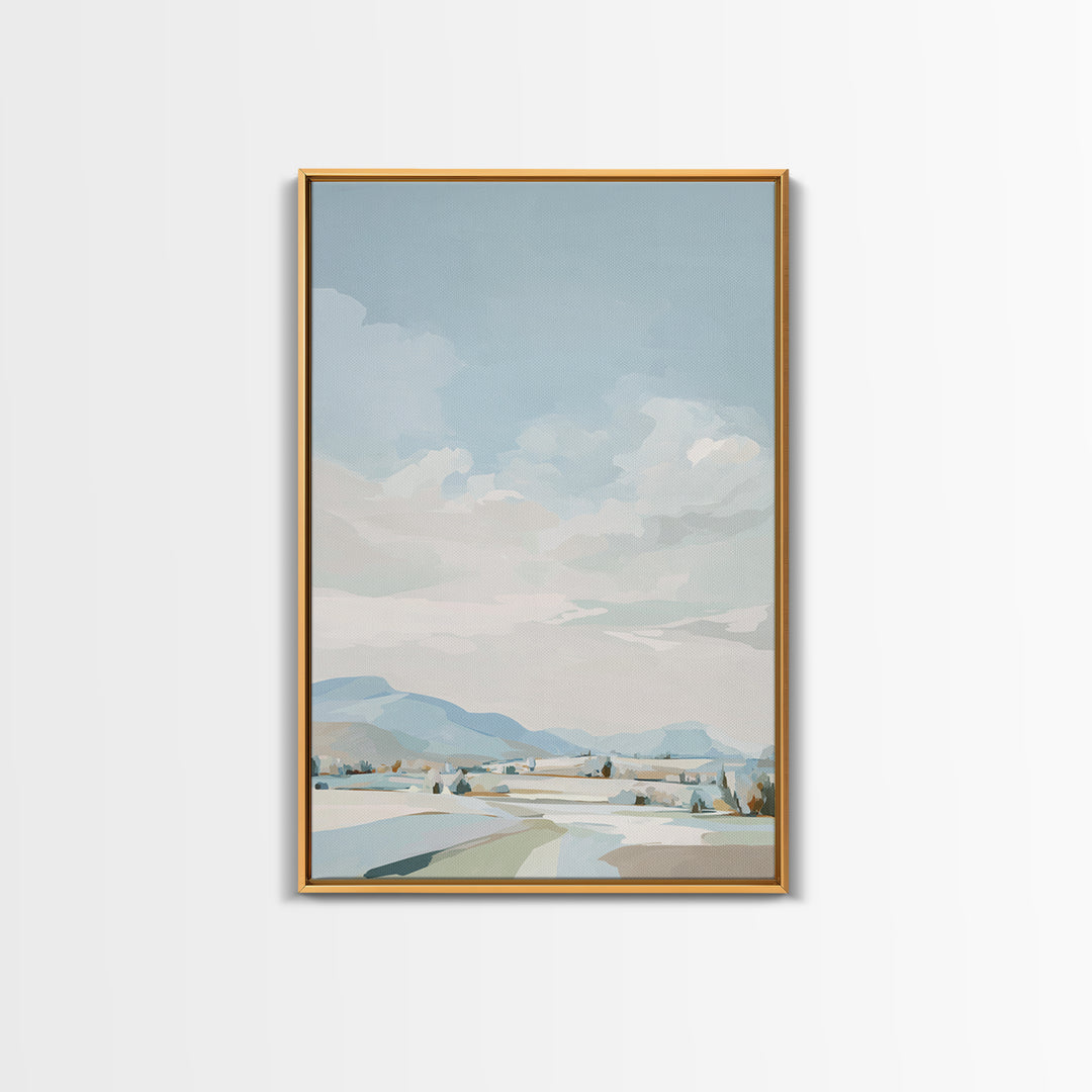 Calming Landscape with Open Sky and Gentle Canvas Print, Waiting Room Art, Art, Waiting Room Decor, Calm, Bauhaus Print, WRA-2x3-9