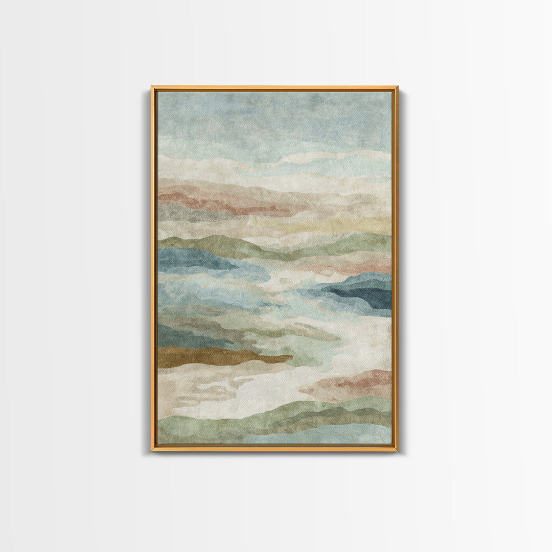 Warm Desert Sunrise Framed Canvas Print, Waiting Room Art, Wall Sculpture, Waiting Room Decor, Fine Art, Calm, Dog Wall Art, WRA-2x3-93