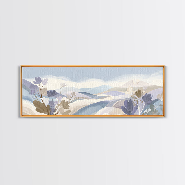 Soft Lavender Botanical Still Life Framed Canvas Print, Waiting Room Art, Soundwave Art, Waiting Room Decor, Fine Art, Calm, WRA-3x1-12