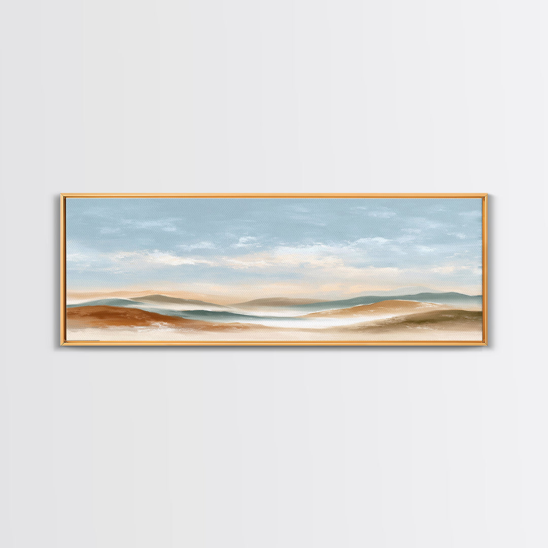 Warm Desert Sunrise Canvas Print, Waiting Room Art, Bauhaus Print, Waiting Room Decor, Fine Art, Calm, Dental Office Decor, WRA-3x1-29