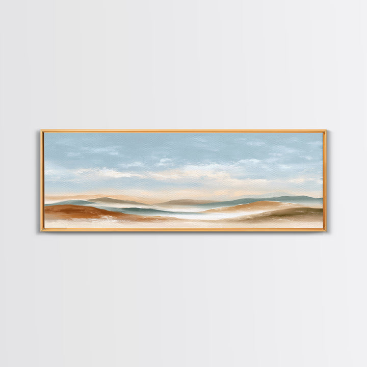 Warm Desert Sunrise Canvas Print, Waiting Room Art, Bauhaus Print, Waiting Room Decor, Fine Art, Calm, Dental Office Decor, WRA-3x1-29